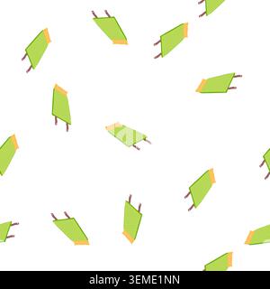 pattern nature sleeping pad cartoon vector Stock Vector