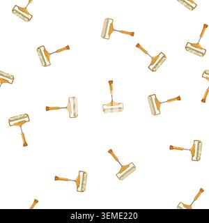 pattern tool roller paint cartoon vector Stock Vector