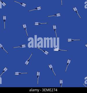 seamless pattern object screwdriver tool cartoon vector Stock Vector