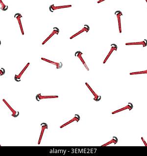 pattern maintenance pipe wrench cartoon vector Stock Vector