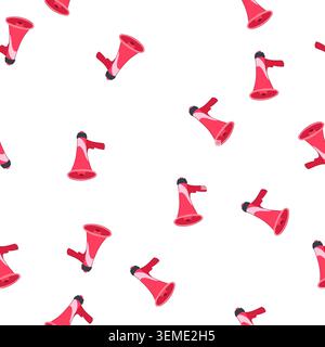 pattern bullhorn megaphone cartoon vector Stock Vector