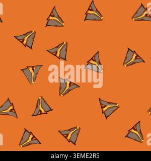 seamless pattern geothermal volcano eruption cartoon vector Stock Vector
