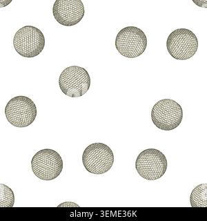 pattern golf ball sport cartoon vector color Stock Vector