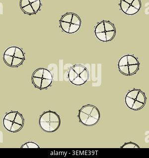 seamless pattern view scope sniper cartoon vector Stock Vector