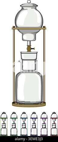 food ice drip coffee cartoon vector graphic Stock Vector