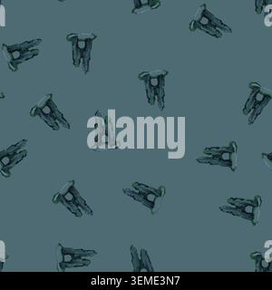seamless pattern water aquarium stone cartoon vector Stock Vector