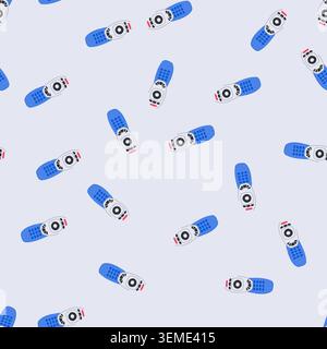 seamless pattern control tv remote cartoon vector Stock Vector