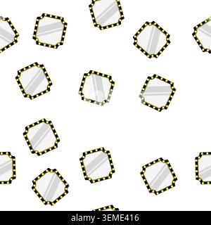 pattern bulb makeup mirror frame cartoon vector Stock Vector