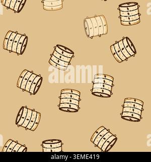 seamless pattern steam bamboo steamer cartoon vector Stock Vector