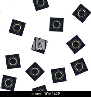 pattern digital hud round frame cartoon vector Stock Vector