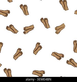 pattern work gloves welding cartoon vector Stock Vector