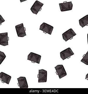 pattern accessory business bag cartoon vector Stock Vector