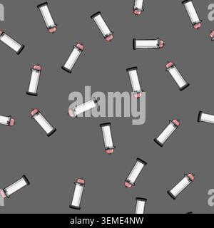 seamless pattern blender milk frother cartoon vector Stock Vector
