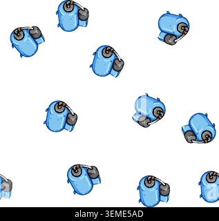 pattern station water pump cartoon vector Stock Vector