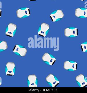 seamless pattern machine shaver electric cartoon vector Stock Vector
