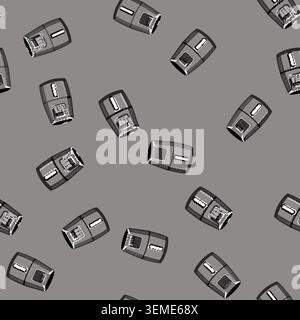 seamless pattern meal aerogrill cooking cartoon vector Stock Vector
