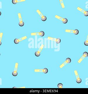 seamless pattern metal door handle cartoon vector Stock Vector