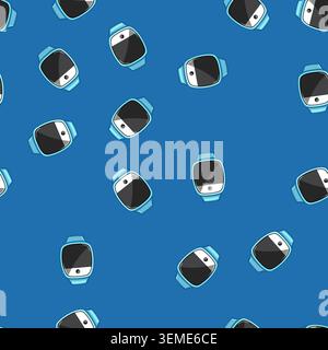 seamless pattern wrist kid watch time cartoon vector Stock Vector