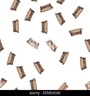 pattern contemporary couch leather cartoon vector Stock Vector