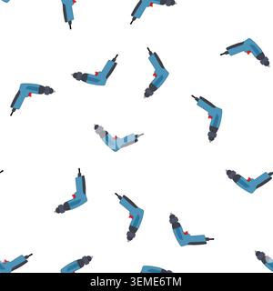 pattern repair drill cartoon vector Stock Vector