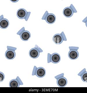 pattern technology security camera cartoon vector Stock Vector