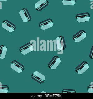 seamless pattern kitchen waffle iron cartoon vector Stock Vector