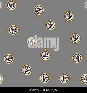 seamless pattern consumption water meter cartoon vector Stock Vector
