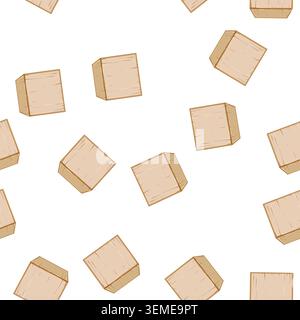 pattern goal wooden blocks cartoon vector Stock Vector