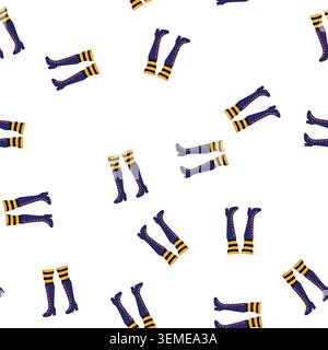 pattern magic witch legs cartoon vector Stock Vector
