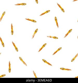 pattern fire bullet flying cartoon vector Stock Vector