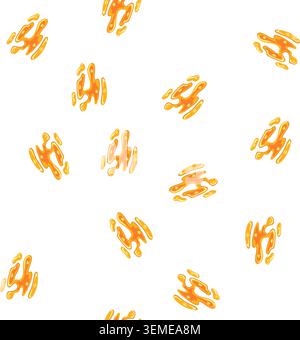pattern fissure lava puddle cartoon vector Stock Vector