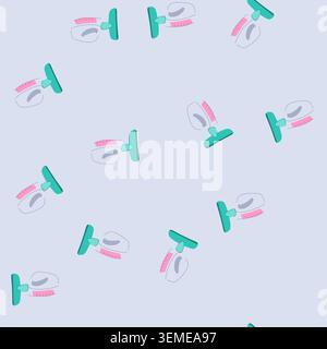 seamless pattern cleaner window glass cleaning cartoon vector Stock Vector