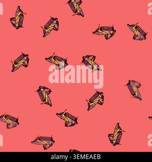 seamless pattern Lava flowing over rock platform Stock Vector