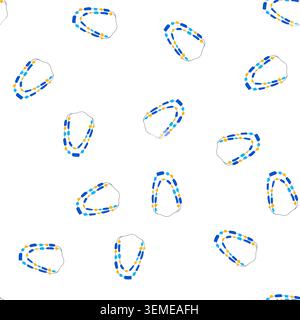 pattern gras beads necklace cartoon vector Stock Vector