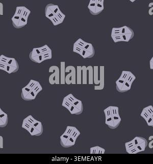 seamless pattern steel knight helmet cartoon vector Stock Vector