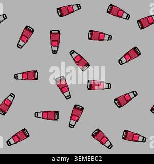 seamless pattern travel trolley bag cartoon vector Stock Vector