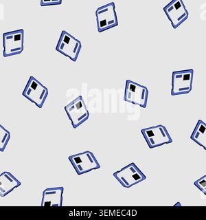 seamless pattern speed sd card cartoon vector Stock Vector