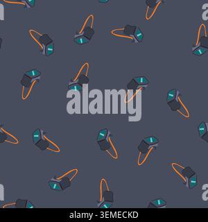 seamless pattern welding glasses protecting eyes with a dark visor Stock Vector