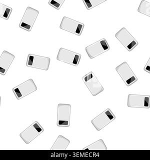 pattern portable power bank cartoon vector Stock Vector