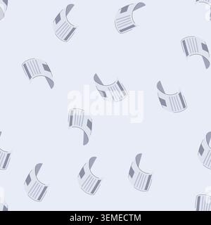 seamless pattern supermarket receipt cartoon vector Stock Vector