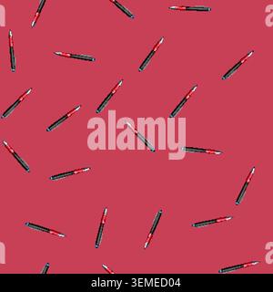 seamless pattern office pencil cartoon vector sign color Stock Vector