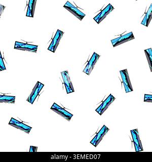 pattern monitor curved screen cartoon vector Stock Vector