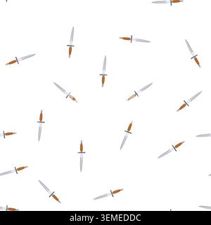 pattern dagger with brown handle vector Stock Vector
