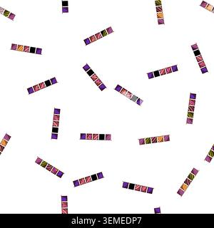 pattern spooky halloween garland cartoon vector Stock Vector