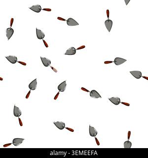 pattern construction trowel cement cartoon vector Stock Vector
