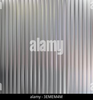 Glass pattern texture effect. Holograph ice reed metal. Abstract 3d ribbed line gradient. Fluted laser ripple striations. Silver light corrugated Stock Vector
