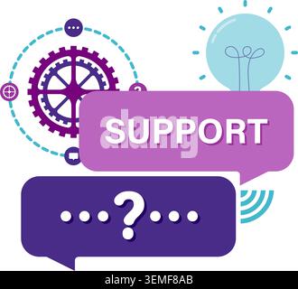 chat support, customer service Stock Vector