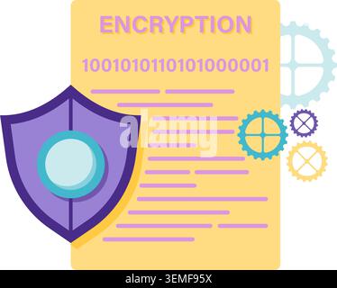 data encryption key and security Stock Vector