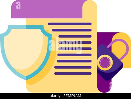 digital security shield, digital security Stock Vector