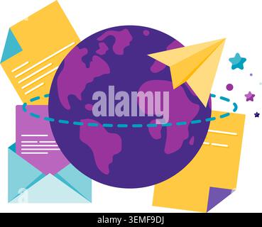 communication network, instant chat Stock Vector